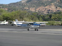 N704UT @ SZP - 1976 Cessna 150M, Continental O-200 100 Hp, landing roll Rwy 22 - by Doug Robertson