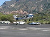 N704UT @ SZP - 1976 Cessna 150M, Continental O-200 100 Hp, takeoff climb Rwy 22 - by Doug Robertson