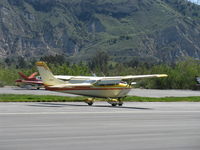 N91667 @ SZP - 1969 Cessna 182M SKYLANE, Continental O-470-S 230 Hp, landing roll Rwy 22 - by Doug Robertson