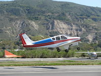 N7960K @ SZP - 1964 Beech 35-B33 DEBONAIR, Continental IO-470-K 225 Hp, the 470-k an outstanding engine, takeoff climb Rwy 22 - by Doug Robertson