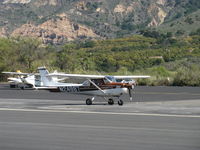 N24987 @ SZP - 1977 Cessna 152, Lycoming O-235 108 Hp, landing roll Rwy 22 - by Doug Robertson