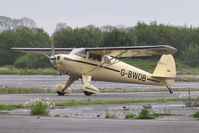 G-BWOB @ EGFH - Superbly restored Luscombe Sylvaire visiting Swansea Airport. Previously registered N1552B. - by Roger Winser