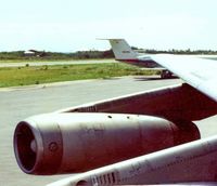 N100WK @ TNCM - N100WK, now a Glasair, but Gulfstream before, which had 2 more regi's
Question:
What might be the reason for a change of N-registration of the Gulfstream, while it remains in service?
I was driving  DC 8 at the time; the question rose only just now. - by Jaap de Moor