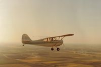 N2593E - 93E flying east in the Calif central valley. This must have been the type of day Aeronca had in mind when they built the Champ.All the ingredients for a fantastic flight were in place this day!! It was unadulterated flying at its best.
