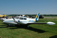 SE-EOK @ ESOW - Twin Comanche parked at Västerås Hässlö airport, Sweden.