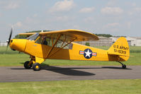 G-FUZZ @ EGBR - Piper L-18C Super Cub (PA-18-95) at The Real Aeroplane Company's Biplane and Open Cockpit Fly-In, Breighton Airfield, June 1st 2014. - by Malcolm Clarke