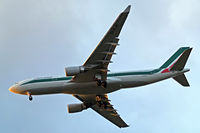 EI-EJG @ EGLL - Airbus A330-202 [1123] (Alitalia) Home~G 27/08/2011. On approach 27R late evening arrival.