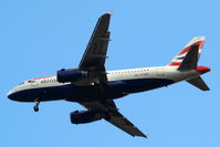 G-EUPX @ EGLL - Airbus A319-131 [1142] (British Airways) Home~G 02/08/2011. On approach 27R. All artwork removed.