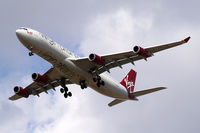 G-VELD @ EGLL - Airbus A340-313X [214] (Virgin Atlantic) Home~G 09/08/2011. On approach 27R.