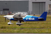 G-WAVA @ EGBJ - Robin HR.200/120B [352] Staverton~G 13/08/2011 - by Ray Barber