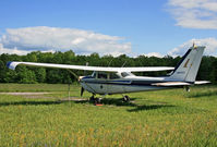 N8562U @ KFWN - The owl decoy to keep the mice away from the engine intakes is probably not standard Cessna factory equipment. - by Daniel L. Berek