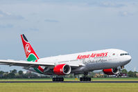 5Y-KYZ @ AMS - Triple 7 in the very bright and nice colors of Keny Airways. - by Gerard van Oostrom