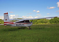 N6954A @ KFWN - This was one of several classic 1950s Skyhawks on the ramp at Sussex Airport. - by Daniel L. Berek