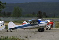 C-GYFD @ CYXY - Tied down at the local-aircraft parking at Whitehorse, Yukon. - by Murray Lundberg