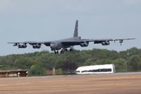 60-0059 @ EGVA - Visiting B-52H, very short finals for runway 27 at EGVA, image taken from over 1\2 a mile away. - by Derek Flewin