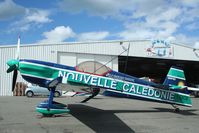 F-GXCM @ LFGI - In front of ARS hangar, champion aerobatic aircraft with Catherine Maunoury. - by Thierry BEYL