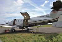 M-ALCB @ EGHH - At Pilatus - by John Coates