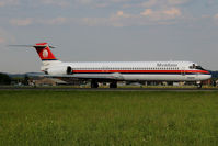 I-SMEV @ LOWG - Meridiana MD-82 ready for departure to Rome @GRZ