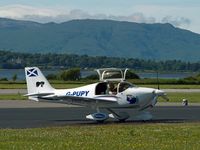 G-PUPY @ EGEO - At Oban Airport - the owner is clearly a dog lover.