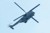 UNKNOWN @ EGFH - RAF Puma, serial unknown, seen overflying EGFH, being led by XW224. - by Derek Flewin