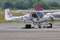 G-RACK @ EGFH - Visiting Ikarus C42. - by Roger Winser