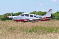 G-CGVC @ EGFH - Visiting Cherokee Archer III operated by Western Air (Thruxton). Previously registered OK-INT. - by Roger Winser
