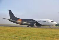 G-POWC @ EGHH - Foggy arrival - by John Coates