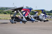 G-SHEZ @ EGFH - Visiting Quiks. G-SHEZ, G-CDLJ and G-OUIK. - by Roger Winser