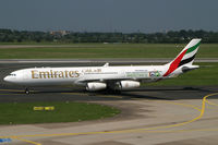 A6-ERO @ EDDL - Airbus 340 Emirates