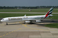 A6-ERO @ EDDL - Airbus 340 Emirates