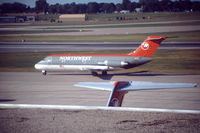 N8914E @ MSP - Scanned from original slide -taken Sept 1990 from Domestic Terminal whilst awaiting NorthWest flight to Seattle - by Neil Henry
