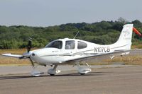 N107CB @ EGFH - Visiting Cirrus, seen shortly after landing on runway 10 at EGFH. - by Derek Flewin