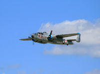 N3155G @ KRDG - Beautiful Mitchell flies over Reading during the MAAM World War II Weekend. - by Daniel L. Berek