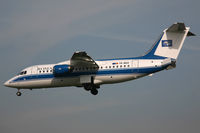 YR-BEA @ EBBR - BAe146 Romavia - by Triple777
