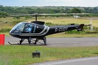 G-CUDY @ EGFH - Visiting helicopter. - by Roger Winser
