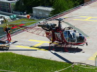 HB-XPJ @ LSEZ - HB-XPJ at Zermatt Heliport 13.6.13 - by GTF4J2M