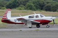 G-MUNI @ EGFH - Visiting Mooney 201, seen at EGFH. - by Derek Flewin