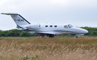 F-HEND @ EGFH - Visiting Citation Mustang back-tracking prior to departure. - by Roger Winser