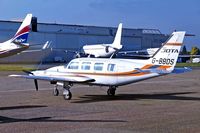 G-BBDS @ EGMC - Piper PA-31-310 Turbo Navajo B [31-7300956] (Air Jota) Southend~G 11/10/2008 - by Ray Barber