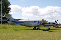 N156SB @ ESSE - Pilatus PC-12 parked at Skå-Edeby airfield, Sweden - by Henk van Capelle