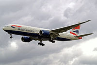 G-YMMB @ EGLL - Boeing 777-236ER [30303] (British Airways) Heathrow~G 31/08/2006. On finals 27L. - by Ray Barber