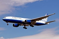 N785UA @ EGLL - Boeing 777-222ER [26954] (United Airlines) Heathrow~G 01/09/2006. On finals 27L. - by Ray Barber