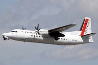 OO-VLQ @ EGFF - Fokker 50, call sign, City Ireland 34A, en-route Glasgow.