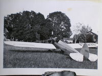 N15516 - Circa 1935 photo of the Ralston Special sitting at Long Field in Cornelius.  Designed by Les Long, built by Swede Ralston, sold to Dallas Wells, then sold in 1937 to Myron Buswell who added a canopy and named it Wimpy. - by unknown, property of Swede Ralston Archives
