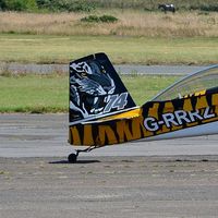 G-RRRZ @ EFDG - Tiger markings on visiting RV-8. - by Roger Winser