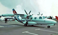 HB-LMX @ EDDV - Mitsubishi MU-2B-60 Marquise [1528SA] Hannover~D 21/05/1982. From a slide. - by Ray Barber
