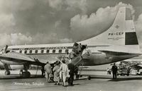 PH-CEF @ EHAM - Black and white postcard from the Netherlands posted on 20. November 1964 - by Yedi