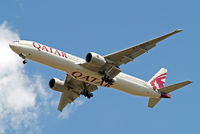 A7-BAG @ EGLL - Boeing 777-3DZER [36014] (Qatar Airways) Home~G 11/06/2011. On approach 27R. - by Ray Barber