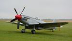 G-BUOS @ EGSU - 3. G-BUOS emerging from the morning mist at The Flying Legends Air Show, IWM Duxford. July,2014. - by Eric.Fishwick