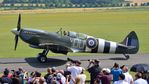 G-LFIX @ EGSU - 5. G-LFIX with a highly appreciative crowd at The Flying Legends Air Show, IWM Duxford. July,2014.